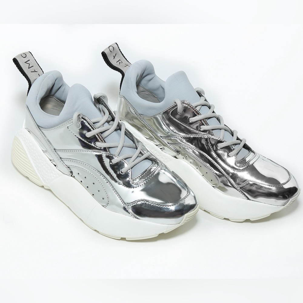Stella McCartney Women's Metallic Eclypse Sneakers Size 6.5